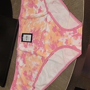 Pink & Orange Tie-Dye Cotton Panties & Matching Bra Sold Separately Size 26-28
